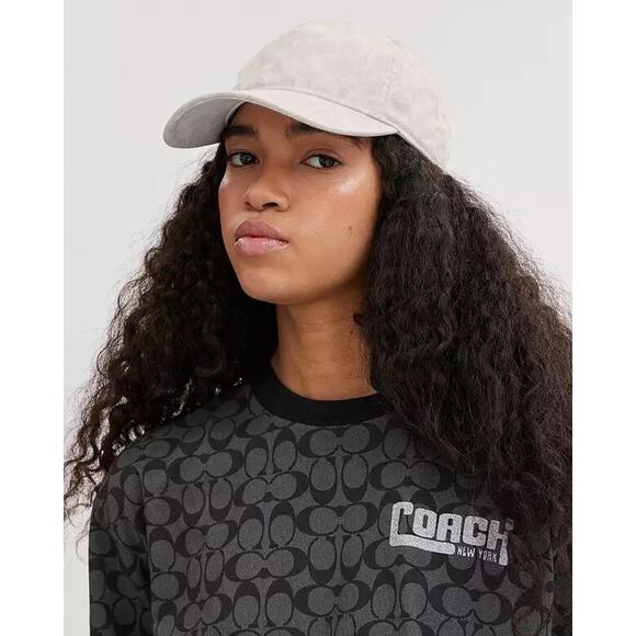 NWT Coach C Denim Signature Baseball Hat Color Chalk Adjustable Unisex CB704 main image 6